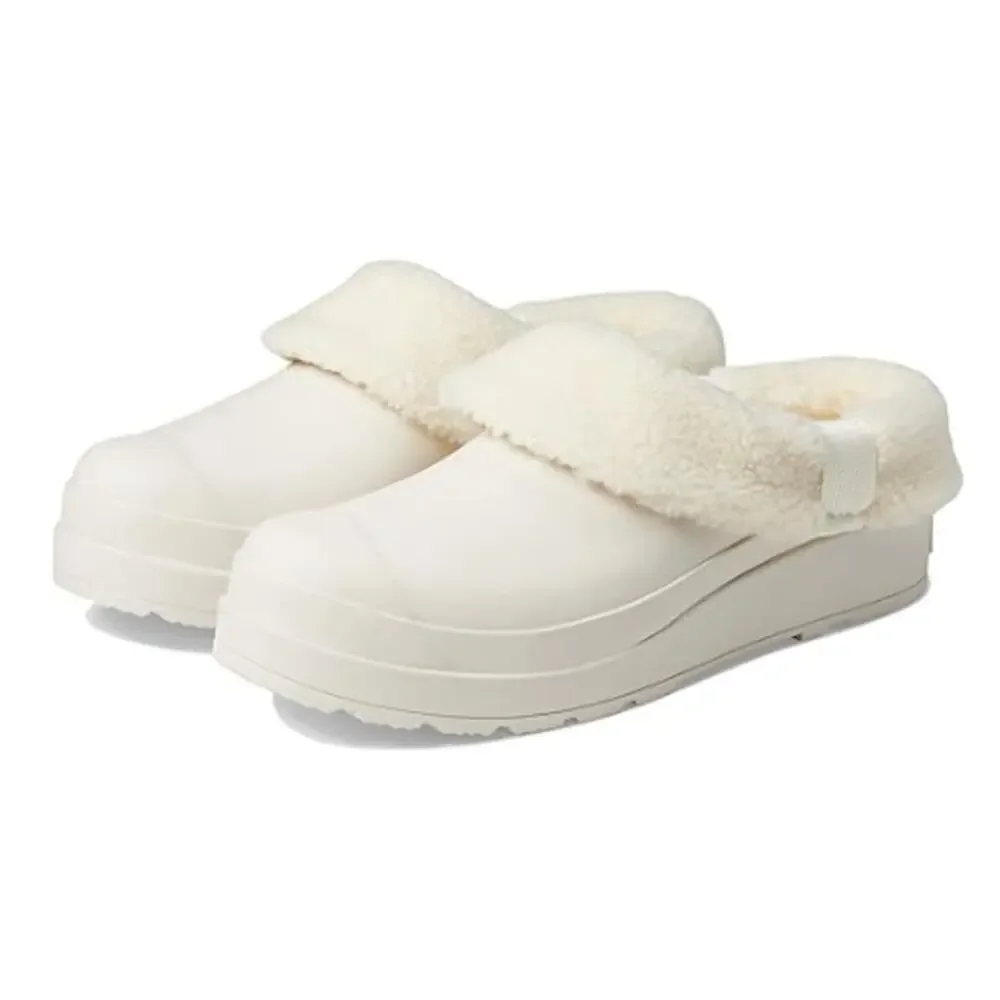 NIB Hunter Women's White Willow Play Sherpa Insulated Clog Size 7
